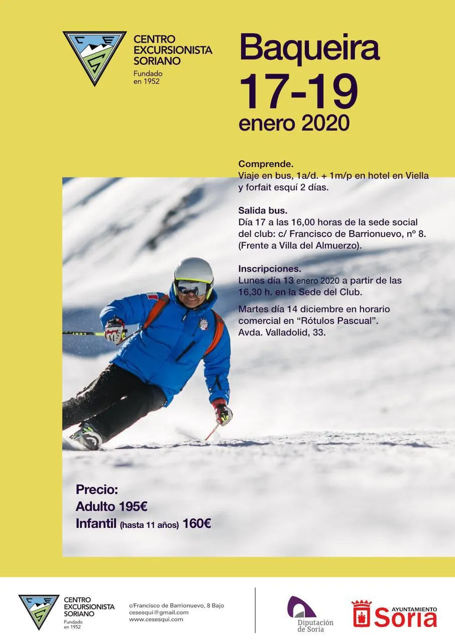 El cartel con la excursión.
