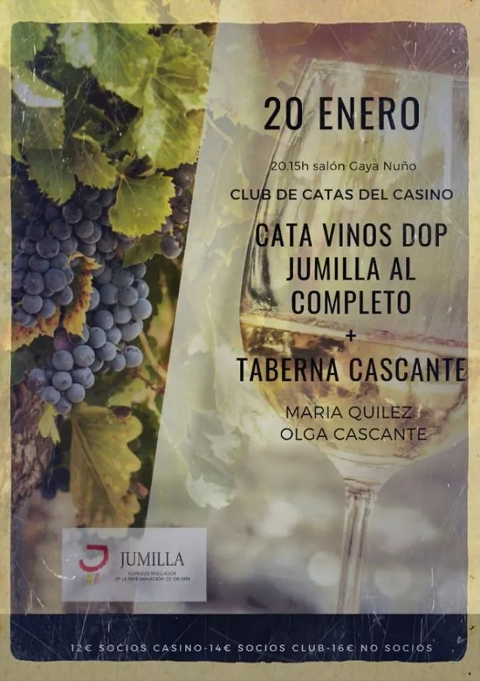 Foto 2 - El lunes, cata de vinos de Jumilla en el Casino