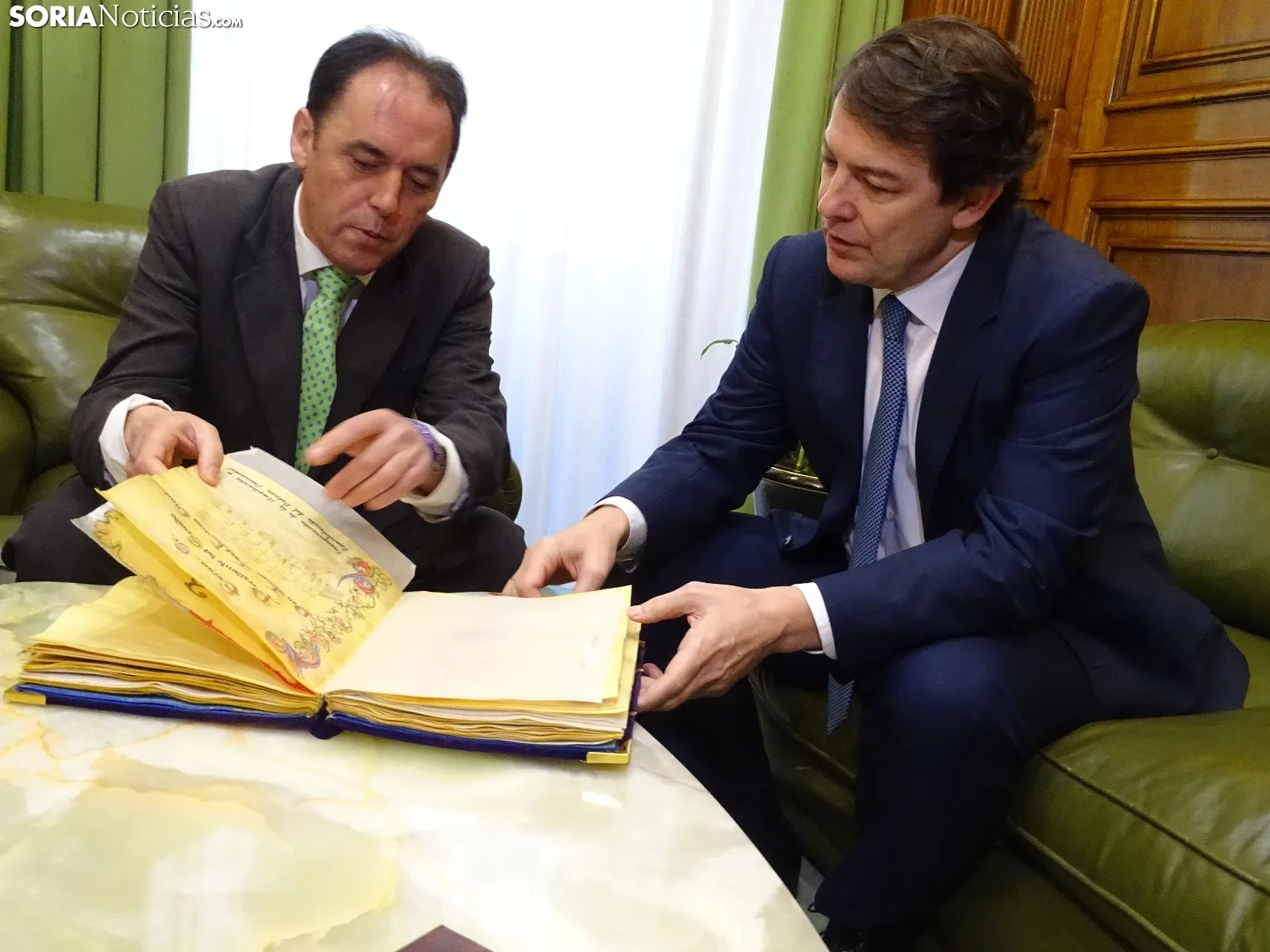 Una imagen de la visita institucional a la Diputación. /SN
