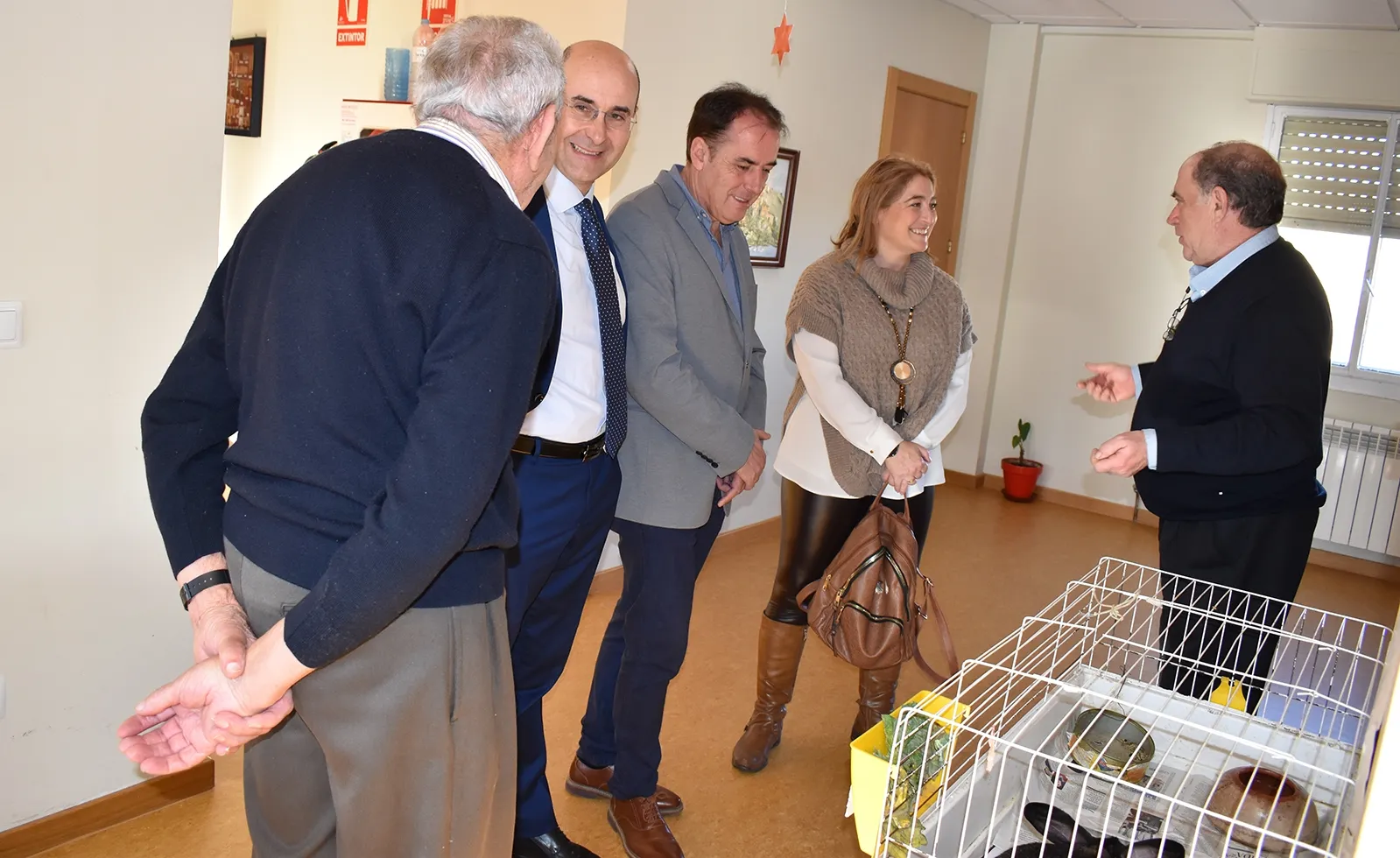 Una imagen de la visita institucional este miércoles. 