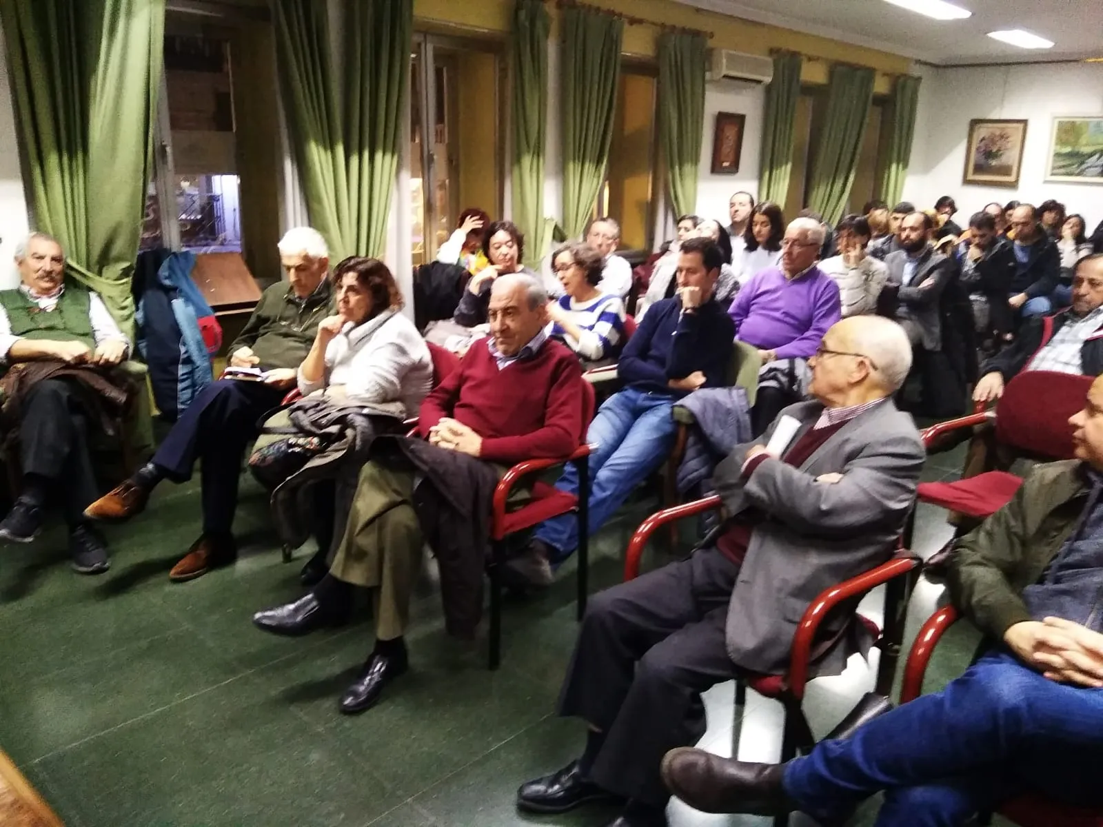 Una imagen de la convocatoria de la plataforma en la Casa de Soria en Madrid. /SoriaYa