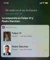 Foto 1 - Siri señala a Pedro Sánchez como Rey de España 