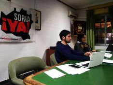 Una imagen de la convocatoria de la plataforma en la Casa de Soria en Madrid. /SoriaYa