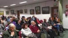 Una imagen de la convocatoria de la plataforma en la Casa de Soria en Madrid. /SoriaYa