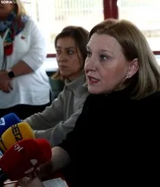 Una imagen de la visita de la consejera a Soria. /SN