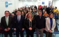 Acto con militantes del PP esta tarde en la sede del partido. /SN