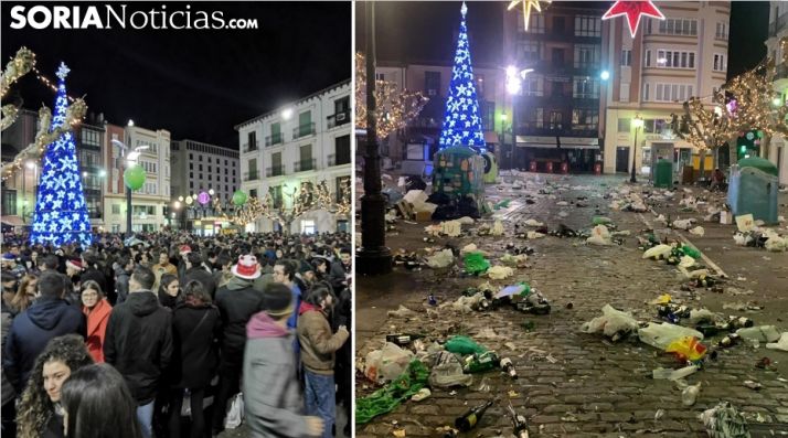 El antes y el después de la multitudinaria champanada de Herradores