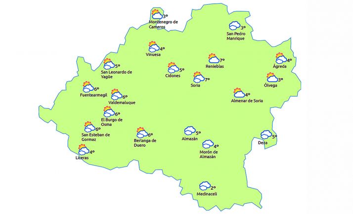 Pronóstico para las 15:00 horas. /eltiempo.es