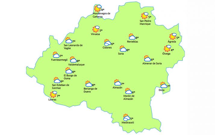 Pronóstico a las 14:00 horas. /eltiempo.es