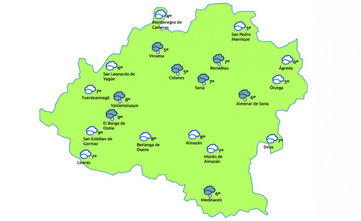 Previsión para las 15:00 horas. /eltiempo.es