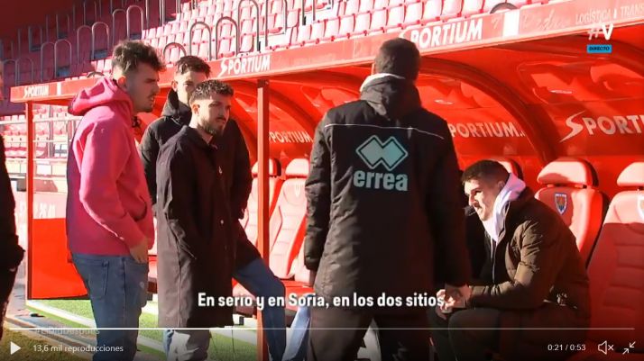En serio y en Soria el divertido vídeo captado después del Numancia-Depor