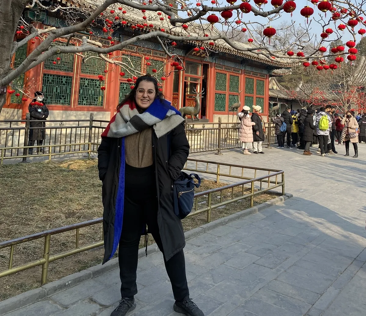 Cristina García, soriana en Tianjin (China)
