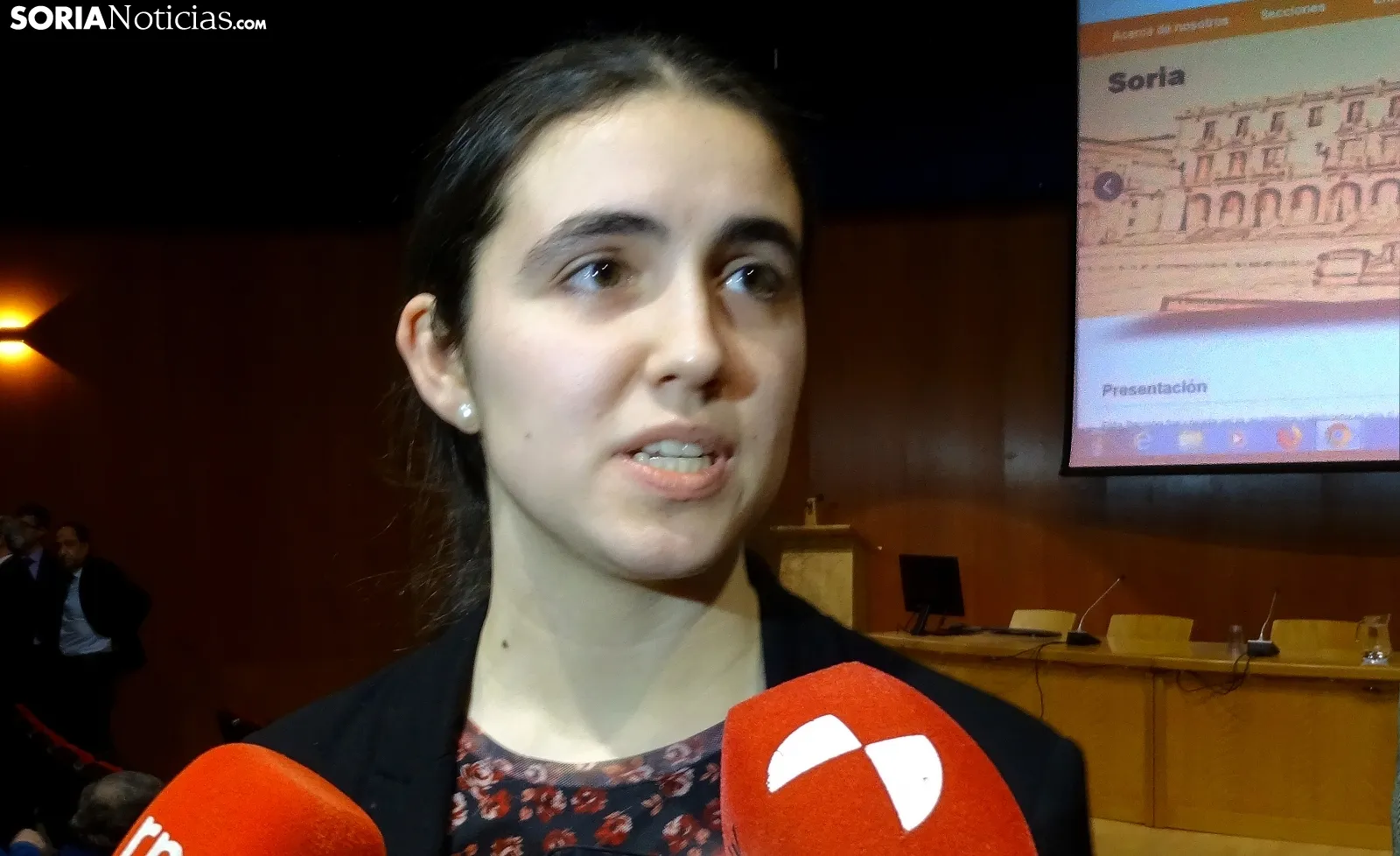 Ana Alcalde de la Fuente, antes de recoger su premio. /SN
