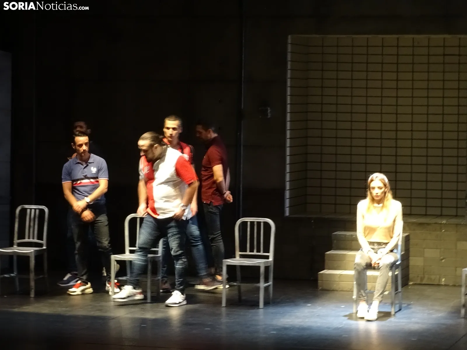 Representación de la obra 'Jauría' en el Palacio de la Audiencia
