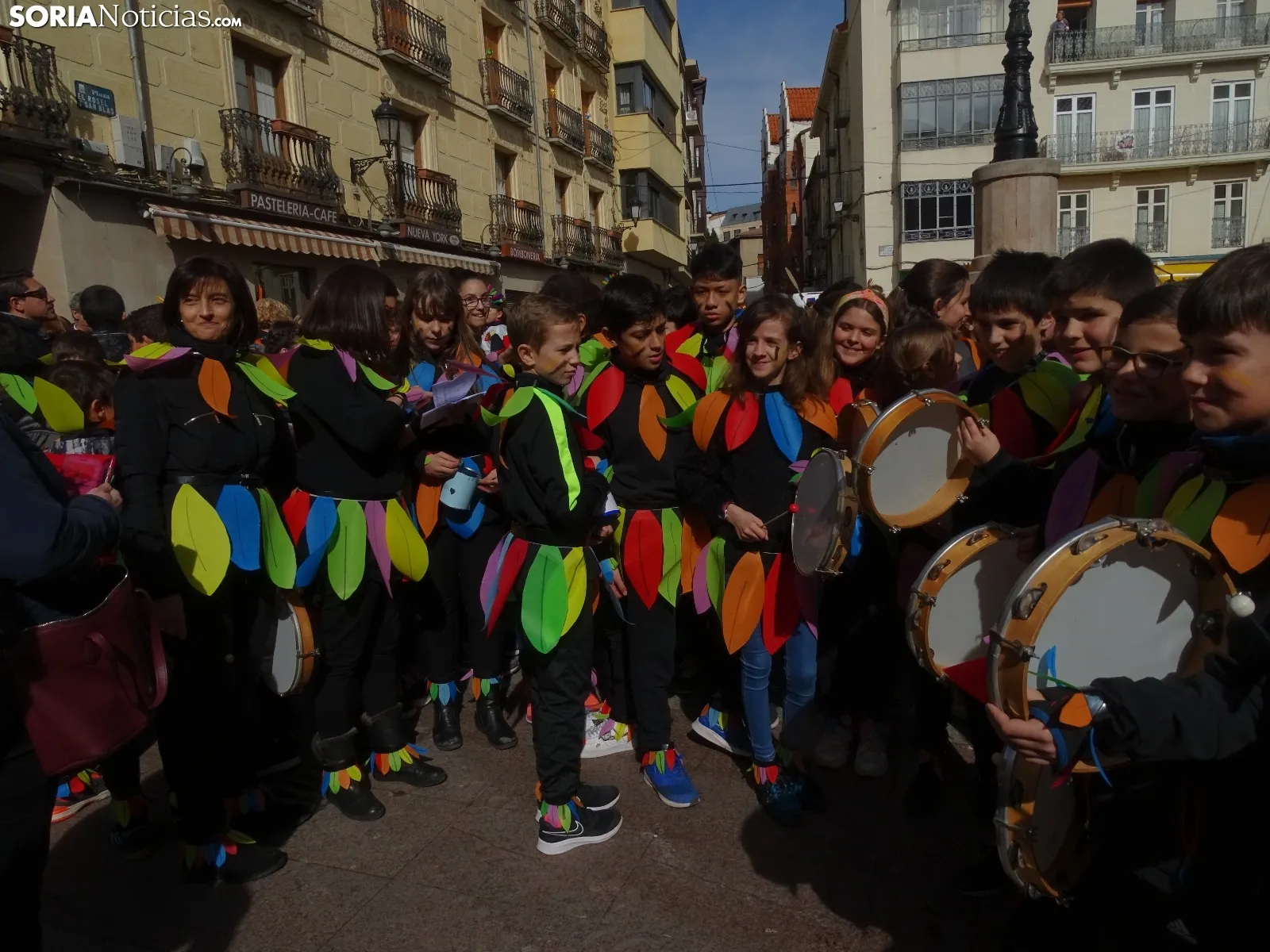 Recreación del entierro de la sardina de los alumnos del CEIP NUmancia