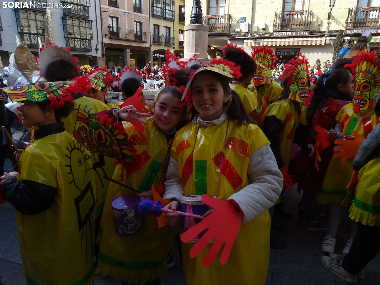 Recreación del entierro de la sardina de los alumnos del CEIP NUmancia