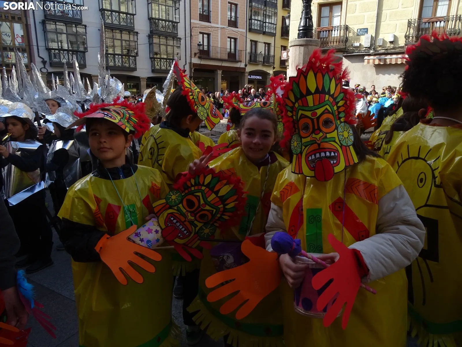 Recreación del entierro de la sardina de los alumnos del CEIP NUmancia