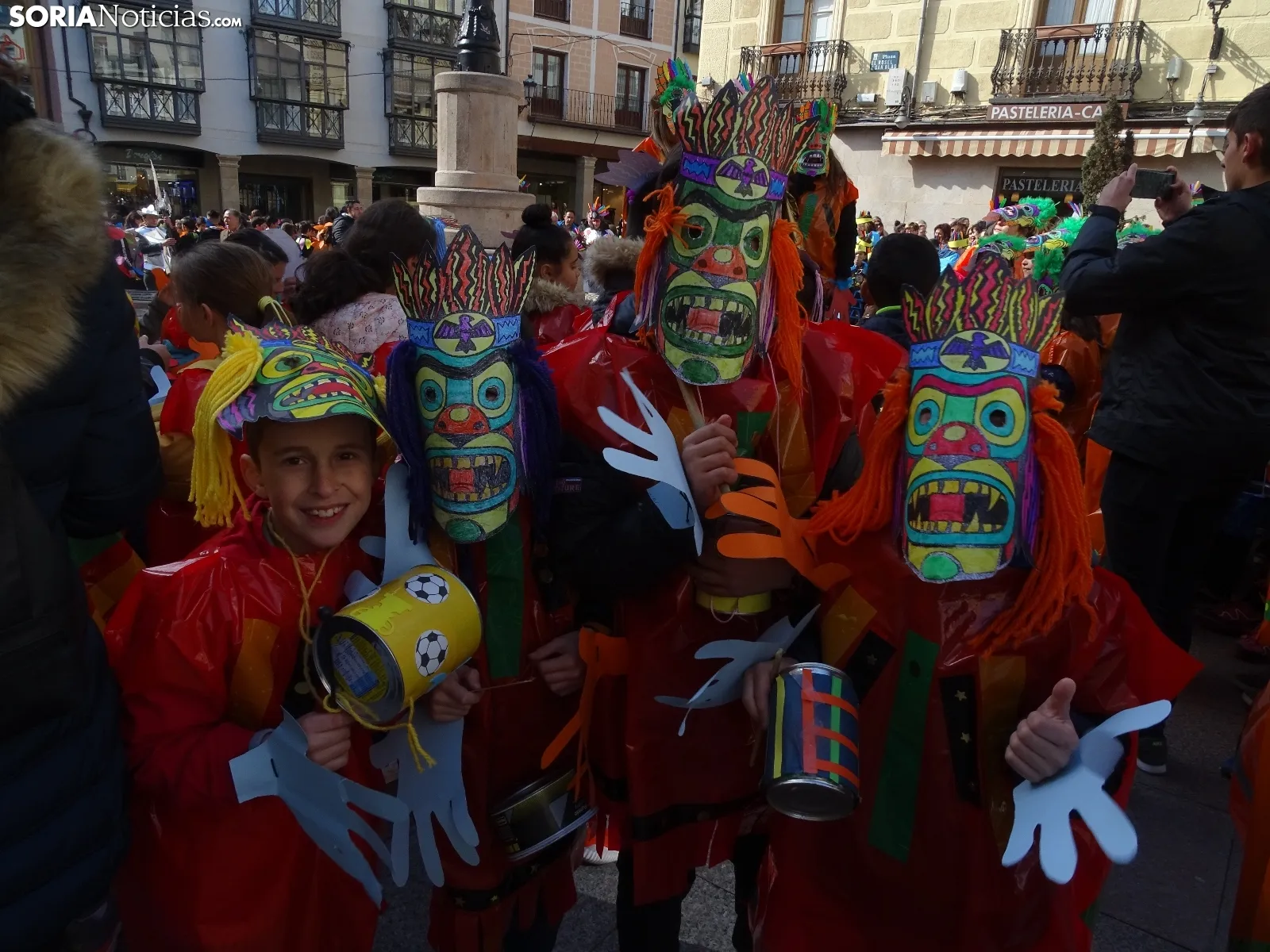Recreación del entierro de la sardina de los alumnos del CEIP NUmancia