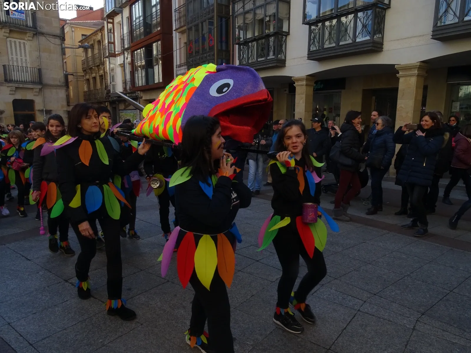Recreación del entierro de la sardina de los alumnos del CEIP NUmancia