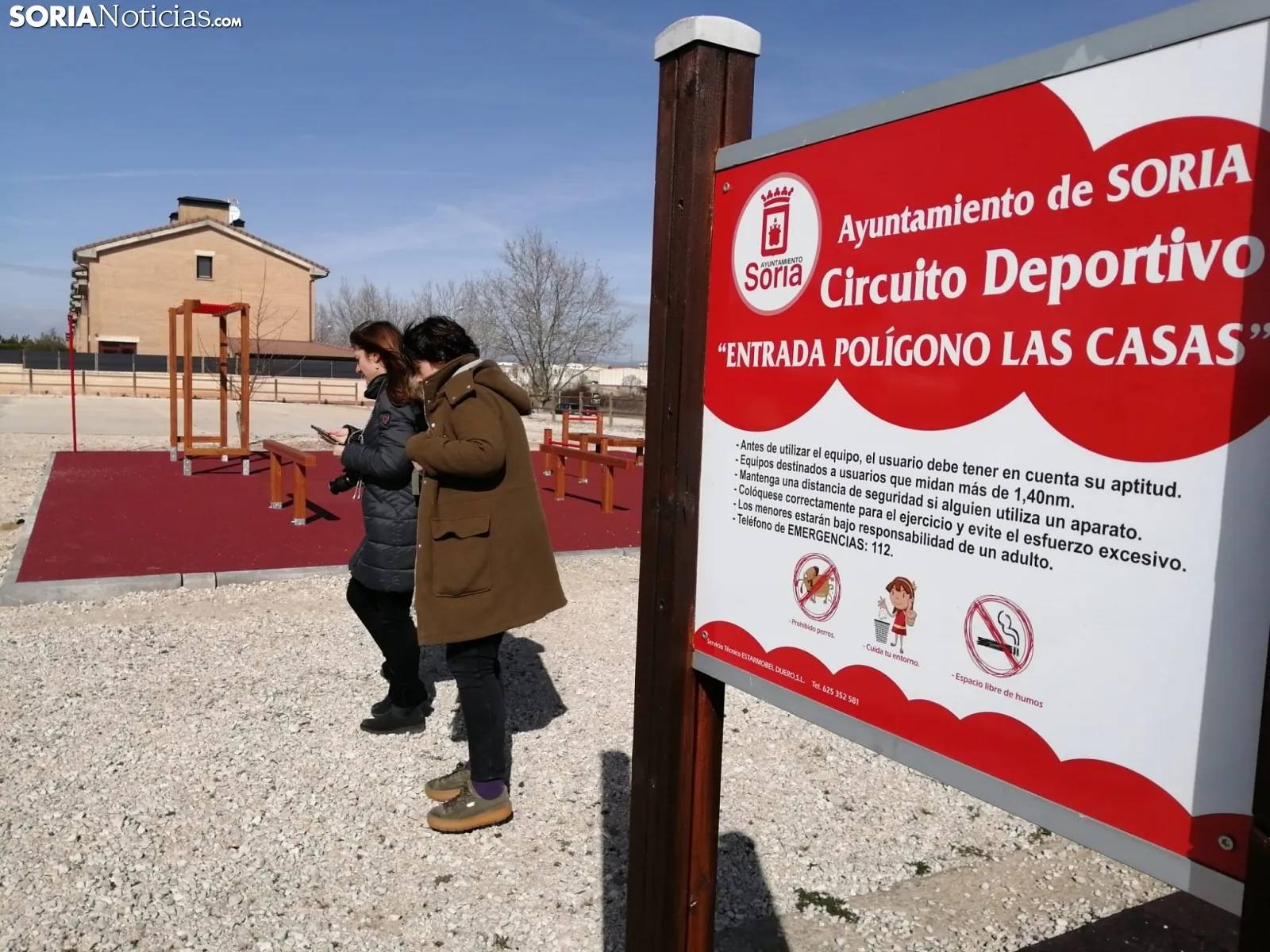 La concejala, en primer término, en la zona recién habilitada. /SN