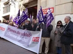 Concentración en CCOO este viernes 7 de febrero.