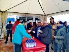 Una imagen del almuerzo solidario del CD Calasanz. /SN