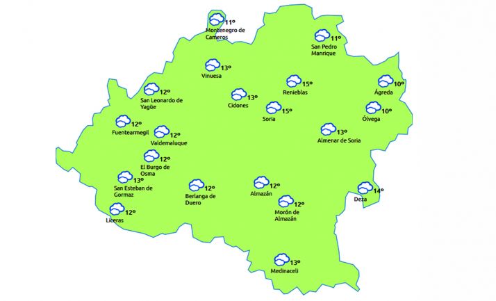 Pronóstico para las 15:00 horas. /eltiempo.es