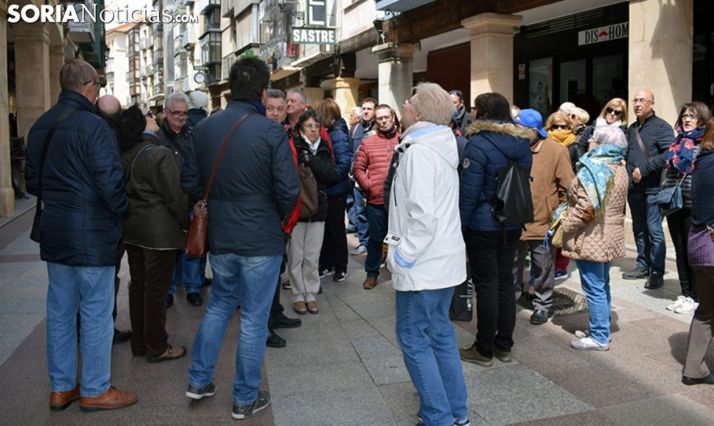 Un grupo de visitantes en El Collado, en la capital. /SN