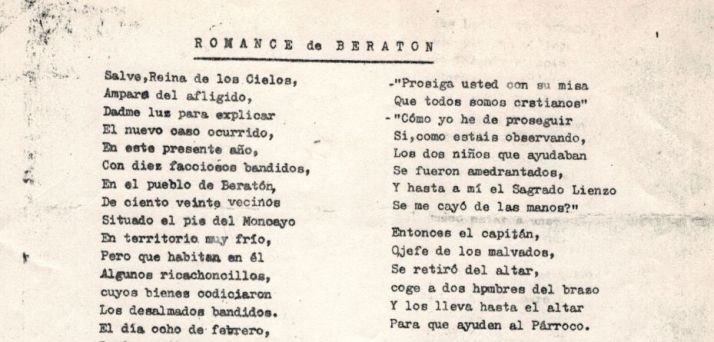 El `Romance de Beratón´, la historia del Tío Chupina escrita hace 150 años