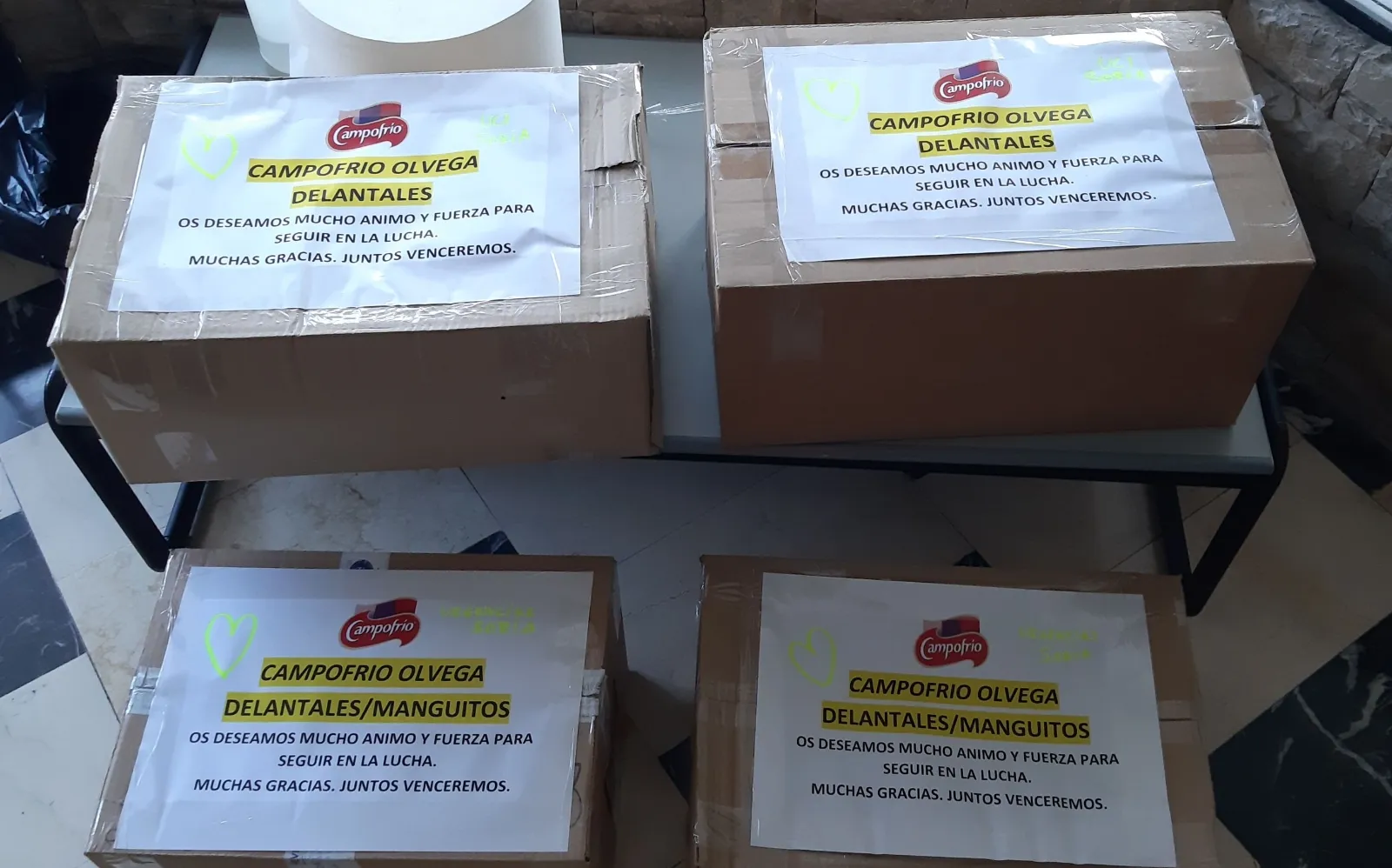 Material remitido al sector sanitario soriano. 