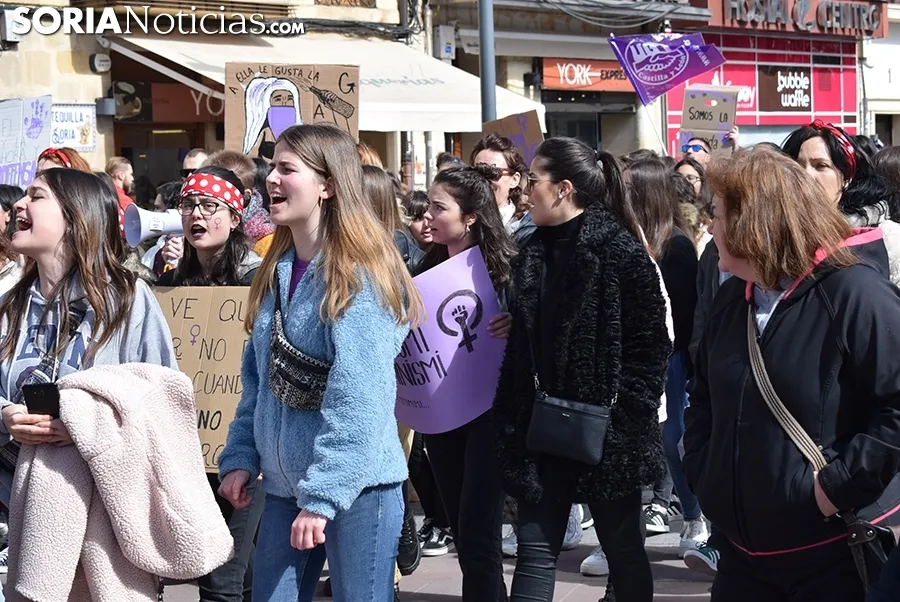 Manifestación 8M 2020 en Soria.