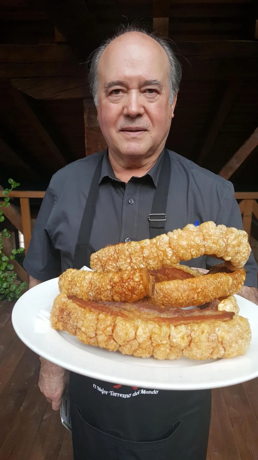 Fernando Arranz, del restuarante Piscis, ganador del Mejor Torrezno del Mundo 2020.