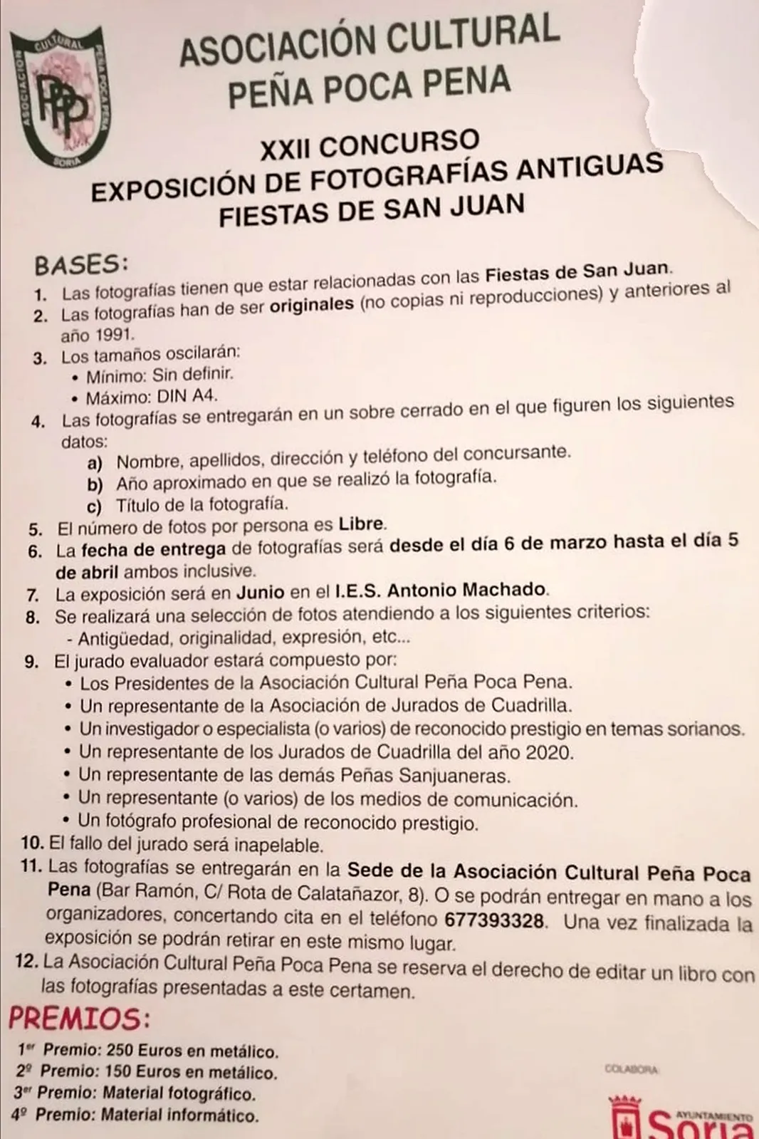 Las bases de la convocatoria. 