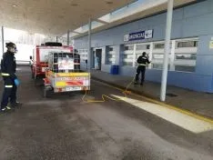Imágenes de la desinfección de la capital.