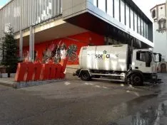 Imágenes de la desinfección de la capital.