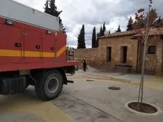 Una imagen de las actuaciones llevadas a cabo este lunes por la UME. /Subdelegación