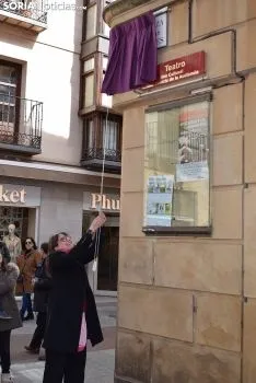 Inauguración de la plaza de Las Mujeres en Soria.