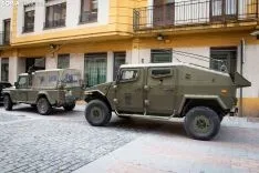 Una imagen de la presencia militar este jueves en Soria. /María Ferrer