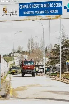 La UME ha realizado tareas de desinfección en Soria. /Viksar Fotografía