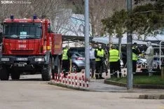 La UME ha realizado tareas de desinfección en Soria. /Viksar Fotografía