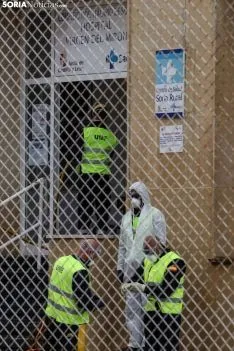 La UME ha realizado tareas de desinfección en Soria. /Viksar Fotografía