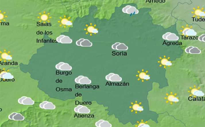 Menos nuboso y mínimas que bajan