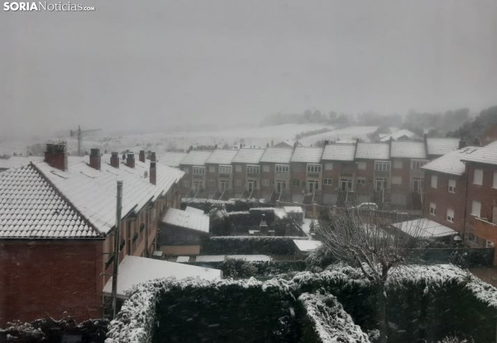 Se cumplen las previsiones y Soria se tiñe de blanco
