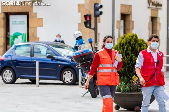 Voluntarios de Cruz Roja Soria en la capital.