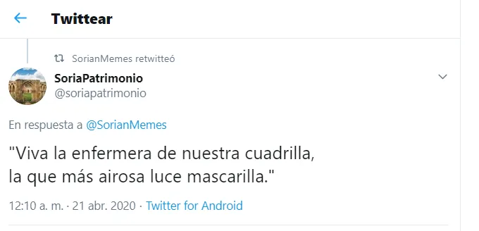 Algunos de los tuits sorianos.