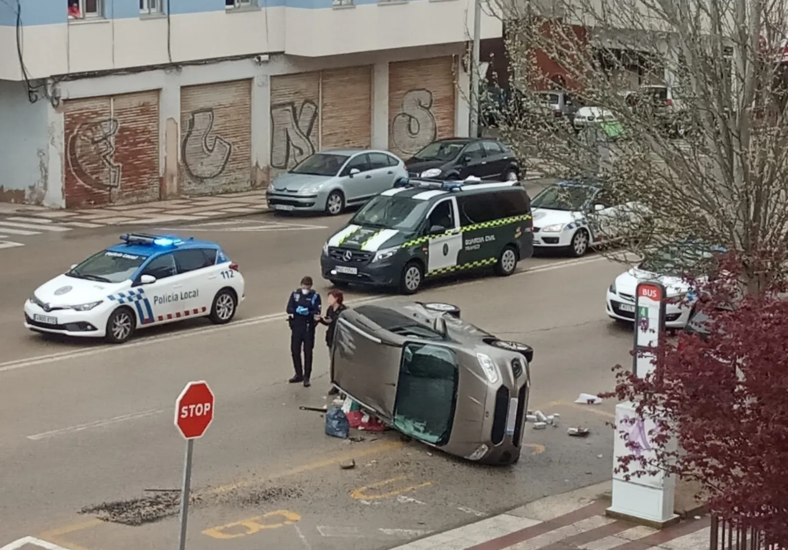 Accidente en la Avenida de Valladolid.