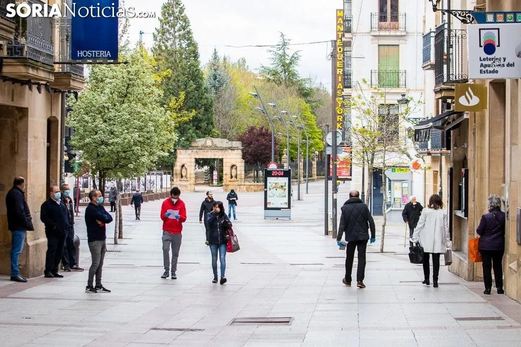 Imágenes tomadas en el centro de Soria el lunes 20 de abril de 2020. Viksar Fotografía