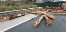 Foto 5 - Vuelca un cami&oacute;n con madera en Golmayo