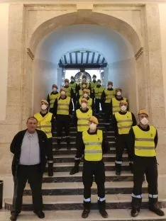 Los efectivos llegados de León. /DOS