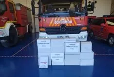 Material donado por la asociación de Bomberos de Ólvega.